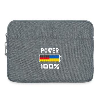 Deutschland und Ukraine Power 100% - Sacoche pour ordinateur portable 15 pouces - gris chiné - Devant