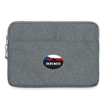 Brno Czechia Skyline Silhouette Czech Flag Travel - Laptop bag 15" - heather grey - Front
