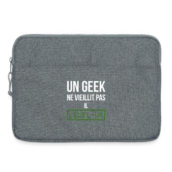 Geek Level (vert) - Sacoche pour ordinateur portable 15 pouces - gris chiné - Devant