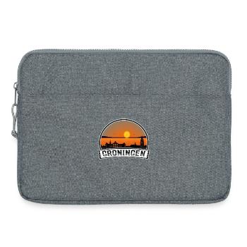 Groningen Niederlande Skyline Vintage Sonnenuntergang Trave - Laptoptasche 15" - Grau meliert - Vorne