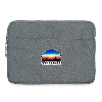 Dubai Uae Skyline Vintage Sunset Travel Souvenir - Laptop bag 15" - heather grey - Front