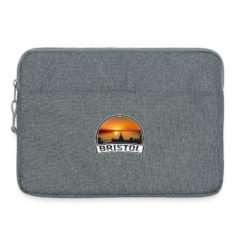 Bristol Angleterre Skyline Vintage Coucher de Soleil Voyage Souv - Sacoche pour ordinateur portable 15 pouces - gris chiné - Devant