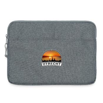 Utrecht Pays-Bas Skyline Vintage Coucher Soleil Voyage - Sacoche pour ordinateur portable 15 pouces - gris chiné - Devant