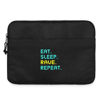 Eat. Sleep. Rave. Repeat. - Laptoptasche 15" - Schwarz - Vorne