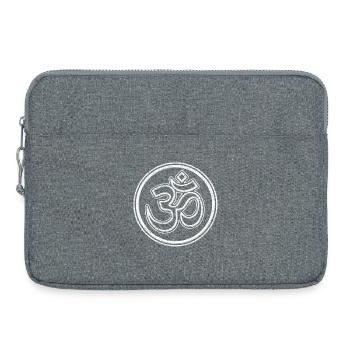 Bouddhiste Om Rune signe spirituel Used - Sacoche pour ordinateur portable 15 pouces - gris chiné - Devant
