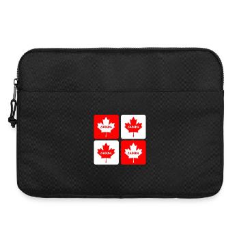 Drapeaux en feuille d'érable du Canada - Sacoche pour ordinateur portable 15 pouces - noir - Devant