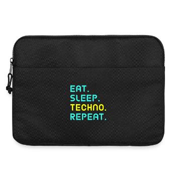 Eat. Sleep. Techno. Repeat. - Laptoptasche 15" - Schwarz - Vorne
