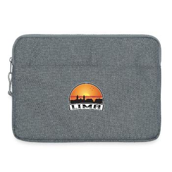 Lima Peru Skyline Vintage Sunset Travel Souvenir - Laptop bag 15" - heather grey - Front
