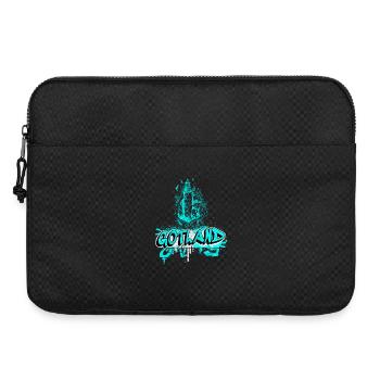 Gotland Graffiti Leuchtturm Design - Laptoptasche 15" - Schwarz - Vorne