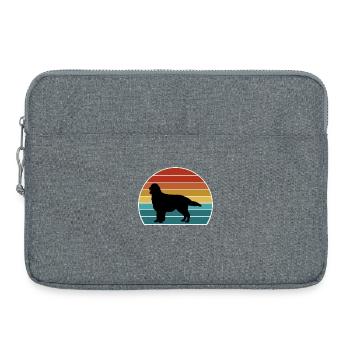 Retriever à poil plat Silhouette Vintage Sunse - Sacoche pour ordinateur portable 15 pouces - gris chiné - Devant