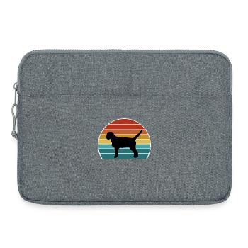 Griffon Fauve De Bretagne Dog Silhouette Vintage S - Laptop bag 15" - heather grey - Front
