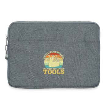 Ein echter Holzarbeiter Holzbearbeitungswerkzeuge - Laptoptasche 15" - Grau meliert - Vorne