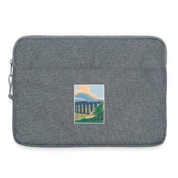 Yorkshire Dales National Park WPA Affiche Art Déco - Sacoche pour ordinateur portable 15 pouces - gris chiné - Devant