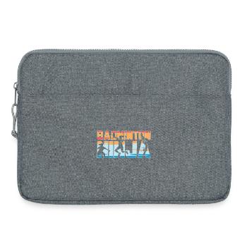Badminton Ninja Joueur de badminton - Sacoche pour ordinateur portable 15 pouces - gris chiné - Devant