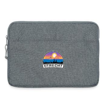 Utrecht Pays-Bas Skyline Vintage Sunset Travel - Sacoche pour ordinateur portable 15 pouces - gris chiné - Devant
