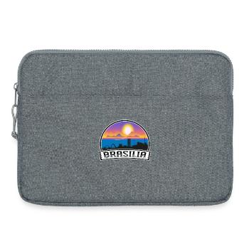 Brasilia Brasilien Skyline Vintage Sonnenuntergang Travel Souv - Laptoptasche 15" - Grau meliert - Vorne