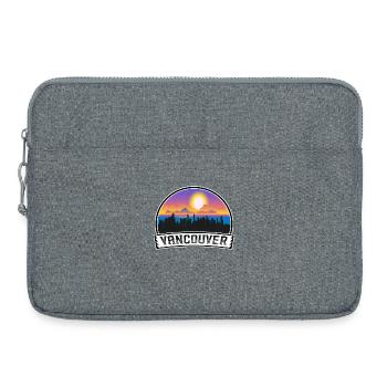 Vancouver Kanada Skyline Vintage Sonnenuntergang Travel Sou - Laptoptasche 15" - Grau meliert - Vorne