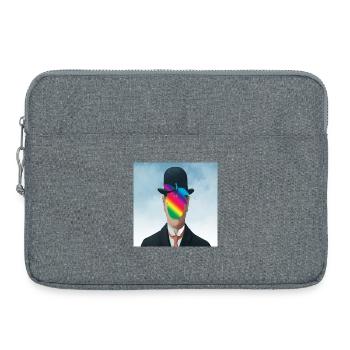 Regenbogen Apfel-Mann - Laptoptasche 15" - Grau meliert - Vorne