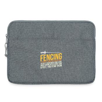 Fechten Perfekter Social Distancing Sport - Laptoptasche 15" - Grau meliert - Vorne