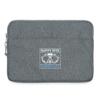 Citation plongée sous-marine Happy Dive Happy Life Scuba Div - Sacoche pour ordinateur portable 15 pouces - gris chiné - Devant