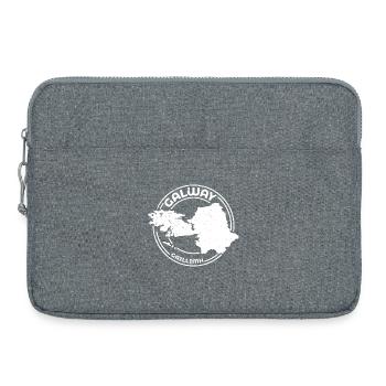 Galway Ireland Map | County Outline Stamp - Laptop bag 15" - heather grey - Front