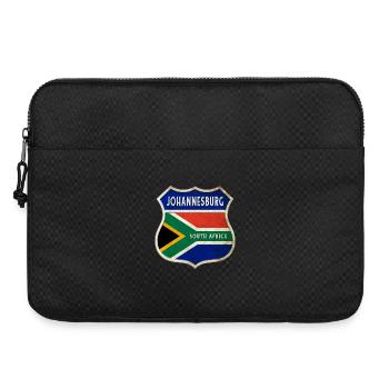Johannesburg Afrique du Sud Armoiries Drapeaux Design - Sacoche pour ordinateur portable 15 pouces - noir - Devant