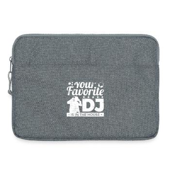 Favorite DJ - Laptop bag 15" - heather grey - Front