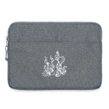Kraken white | Octopus | Adventure | Squid - Laptop bag 15" - heather grey - Front