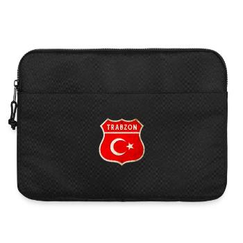 Trabzon Turkey flag coat of arms - Laptop bag 15" - black - Front