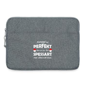 Perfekt aus dem Spessart - Laptoptasche 15" - Grau meliert - Vorne