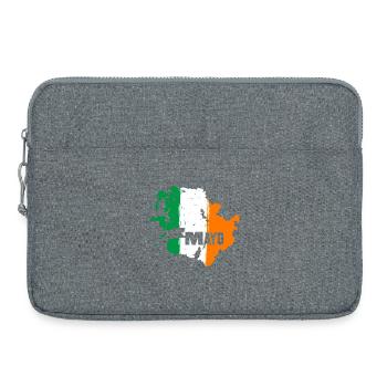 | du comté de Mayo Ireland Contour de la carte du drapeau - Sacoche pour ordinateur portable 15 pouces - gris chiné - Devant