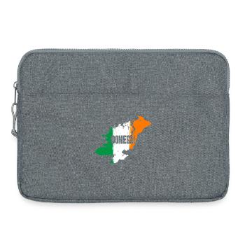 Donegal Ireland Flag | County Outline Map - Laptop bag 15" - heather grey - Front