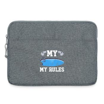 Swimming Pool Bademeister Schwimmlehrer Schwimmbad - Laptoptasche 15" - Grau meliert - Vorne