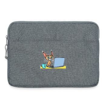 Ordinateur portable Home Office Déclaration Cat Coffee Carrière - Sacoche pour ordinateur portable 15 pouces - gris chiné - Devant