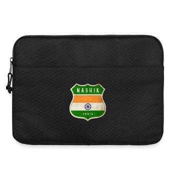 Nashik Indien Wappen Flaggen Design - Laptoptasche 15" - Schwarz - Vorne