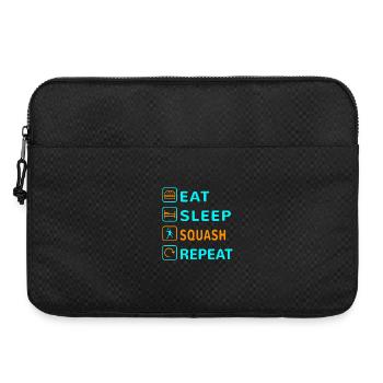 Mangez. Dormir. Squash. Répéter le design - Sacoche pour ordinateur portable 15 pouces - noir - Devant
