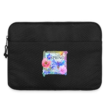 Fleurs de printemps | bonjour le printemps - Sacoche pour ordinateur portable 15 pouces - noir - Devant
