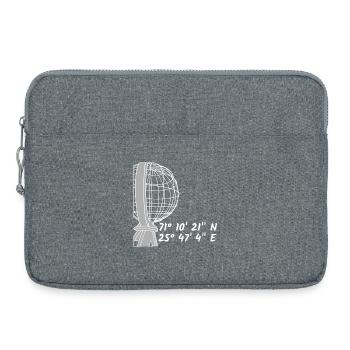 Die Weltkugel am Nordkap für dunkel T-Shirts - Laptoptasche 15" - Grau meliert - Vorne
