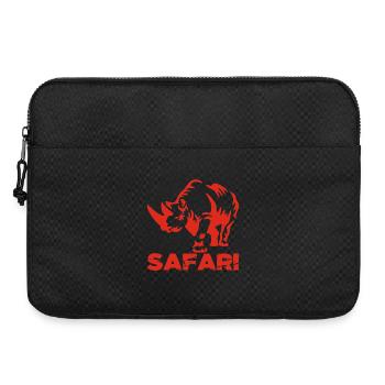 Safari and red rhino - Laptop bag 15" - black - Front
