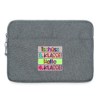 Grundschule Viertklässlerin - 4. Klasse - Laptoptasche 15" - Grau meliert - Vorne