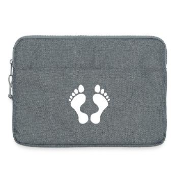 originelle sommerdesigns, Füße, oberteil freizeit - Laptoptasche 15" - Grau meliert - Vorne