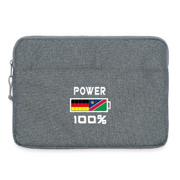 Deutschland und Namibia Power 100% - Laptoptasche 15" - Grau meliert - Vorne