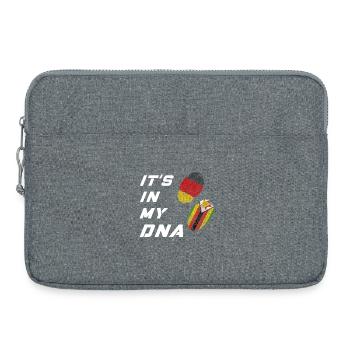 Dans mon ADN l’Allemagne et le Zimbabwe - Sacoche pour ordinateur portable 15 pouces - gris chiné - Devant