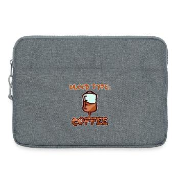 Caffeine Humorous Coffee Statement Coffee Drinker - Laptop bag 15" - heather grey - Front
