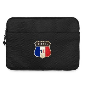 Rennes France Coat of Arms Flags Design - Laptop bag 15" - black - Front