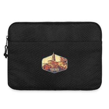 Badge retro, Toulouse France est ma ville natale - Sacoche pour ordinateur portable 15 pouces - noir - Devant
