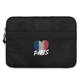 Badge retro, Paris France est ma ville natale - Sacoche pour ordinateur portable 15 pouces - noir - Devant
