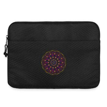 Mandala lumineux aux couleurs néon - Sacoche pour ordinateur portable 15 pouces - noir - Devant