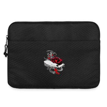 Tribals, Hände, Rosenblüte, Blutflecken - Laptoptasche 15" - Schwarz - Vorne