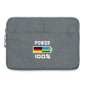 Deutschland und Ruanda Power 100% - Laptoptasche 15" - Grau meliert - Vorne